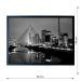 Quadro Manual Canvas Cidade II com Vidro Preto e Branco 40x60 cm