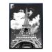 Quadro Manual Canvas Cidade III com Vidro Preto e Branco 40x60 cm