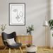 Quadro Manual Canvas Face Linhas sem Vidro Preto e Branco 50x70 cm