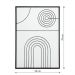 Quadro Manual Canvas Formas Linhas sem Vidro Preto e Branco 50x70 cm