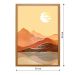 Quadro Natural Boho Sol II com Vidro Colorido 30x40 cm