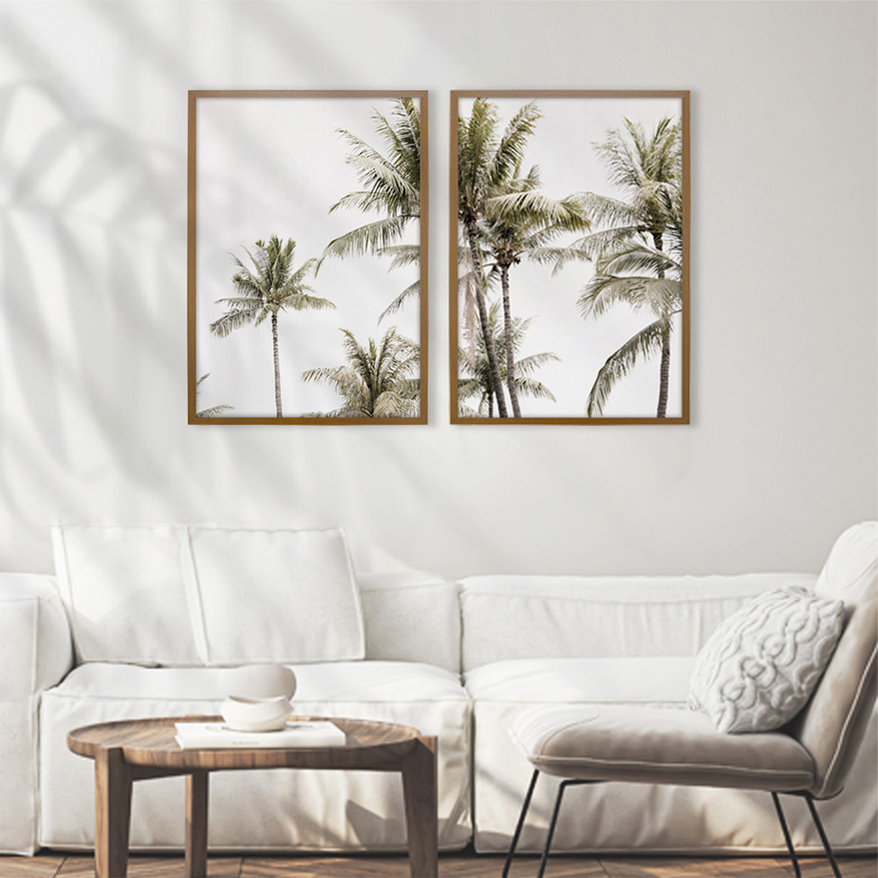 Quadro Natural Coqueiros I sem Vidro Colorido 50x70 cm