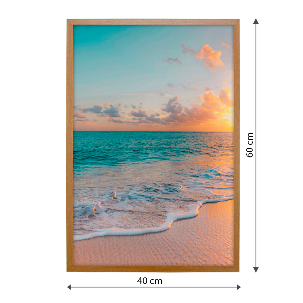 Quadro Natural Entardecer II sem Vidro Colorido 40x60 cm