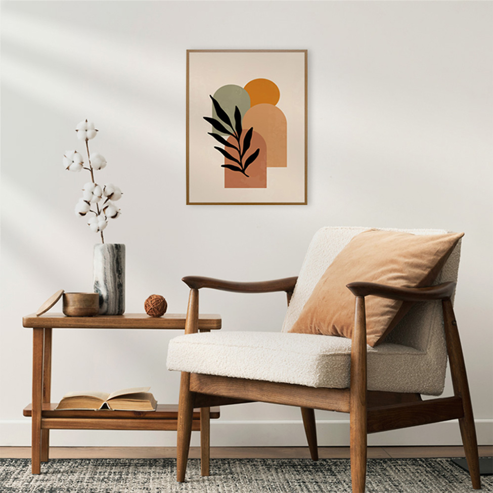 Quadro Natural Formas com Vidro Colorido 30x40 cm