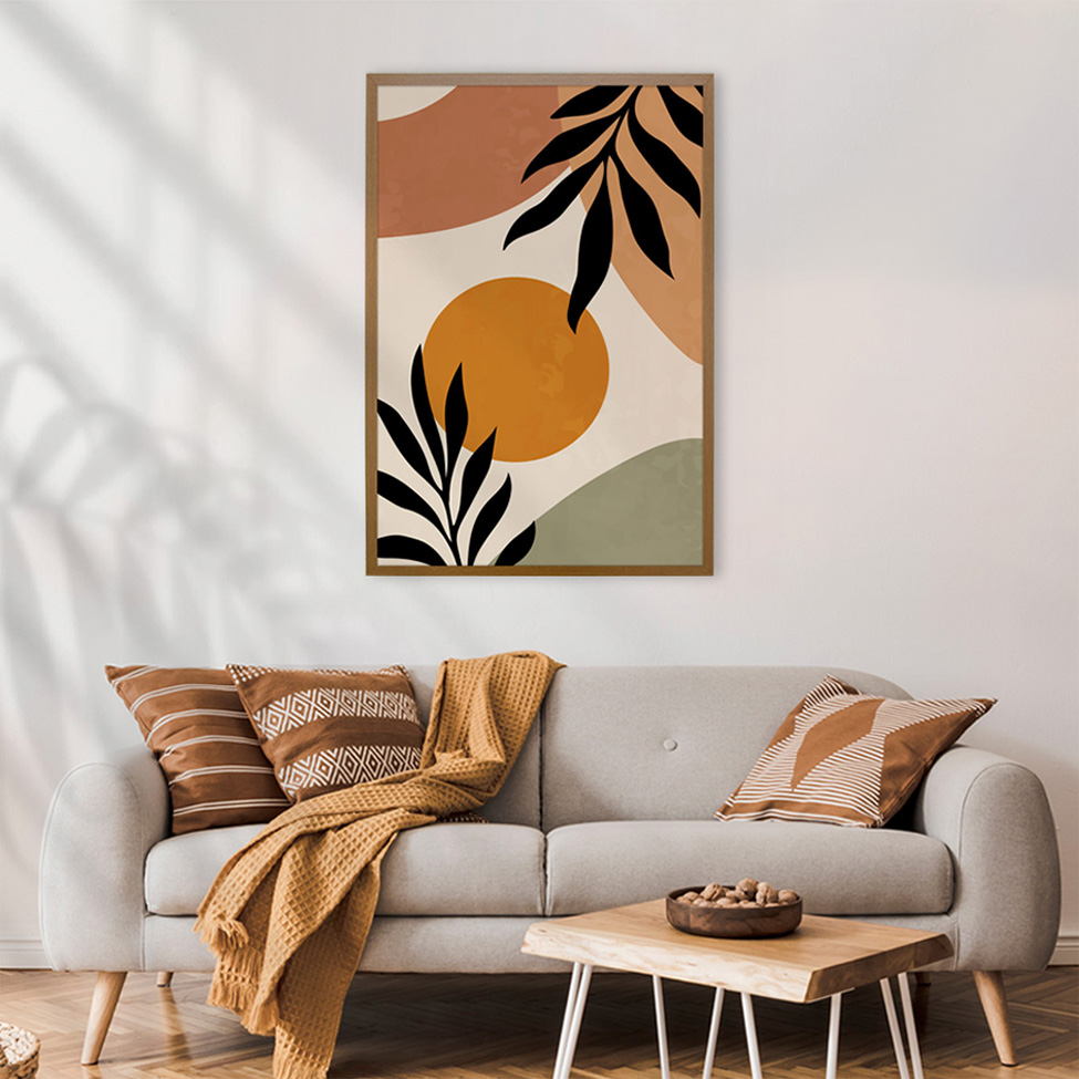 Quadro Natural Formas com Vidro Colorido 60x90 cm