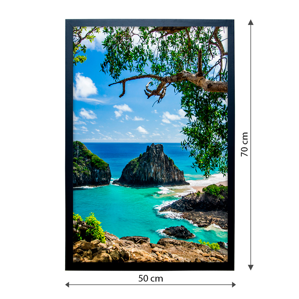 Quadro Natural Litoral II sem Vidro Colorido 50x70 cm