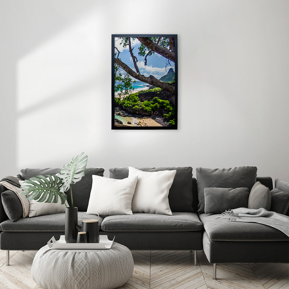 Quadro Natural Litoral III sem Vidro Colorido 50x70 cm