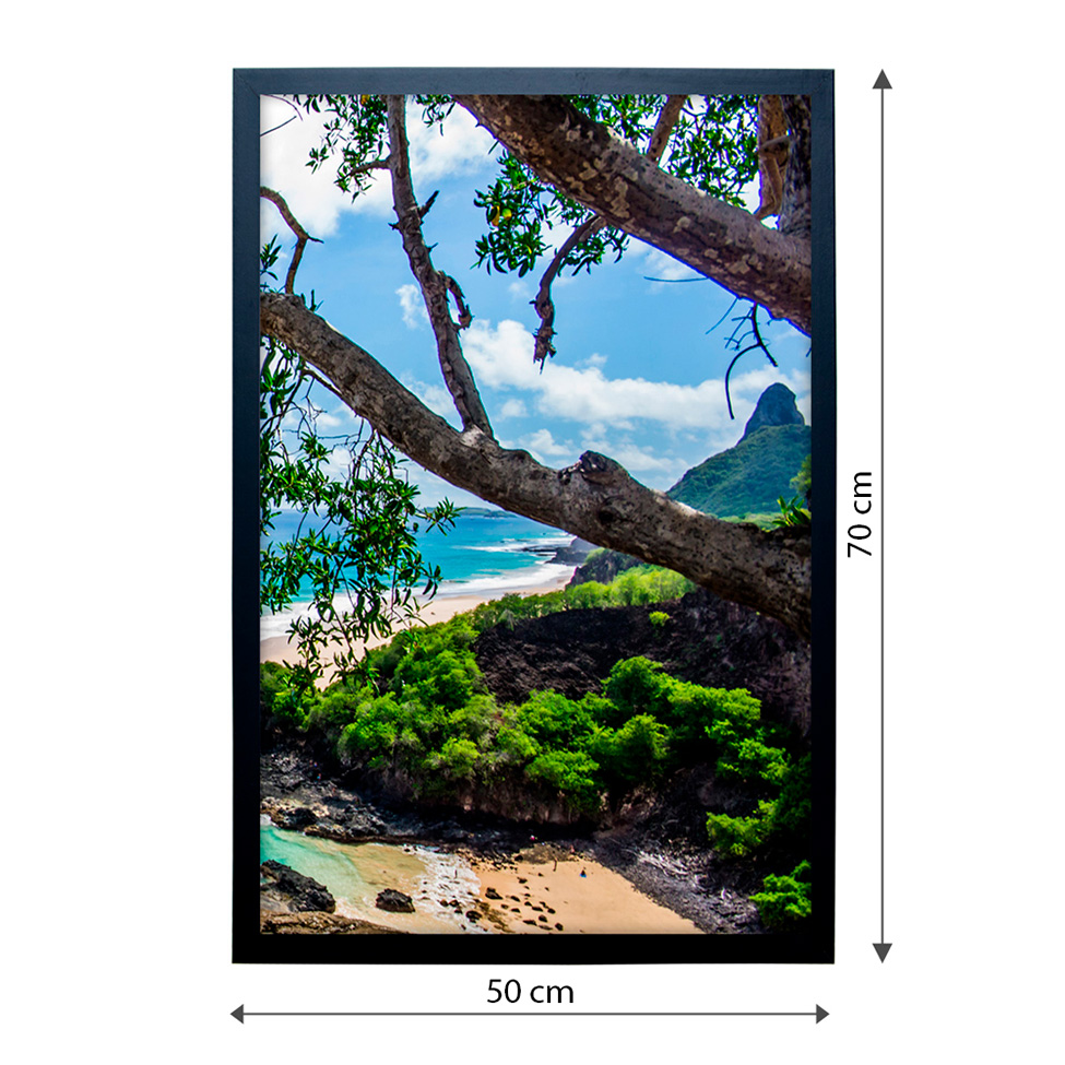 Quadro Natural Litoral III sem Vidro Colorido 50x70 cm