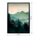 Quadro Natural Montanhas I com Vidro Colorido 40x60 cm