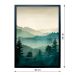 Quadro Natural Montanhas II com Vidro Colorido 40x60 cm