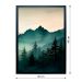 Quadro Natural Montanhas III com Vidro Colorido 40x60 cm