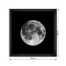 Quadro Natural Moon com Vidro Preto e Cinza 80x80 cm