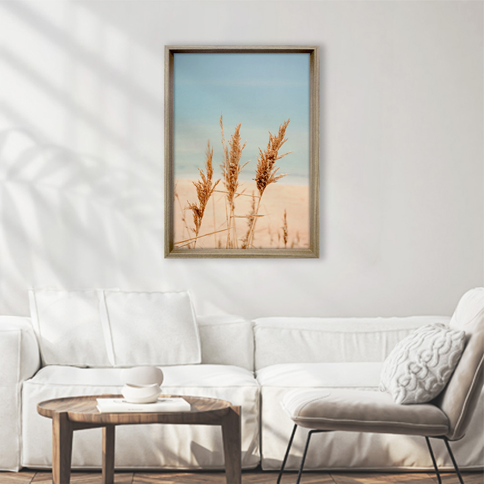 Quadro Natural Pluma II com Vidro Colorido 60x90 cm