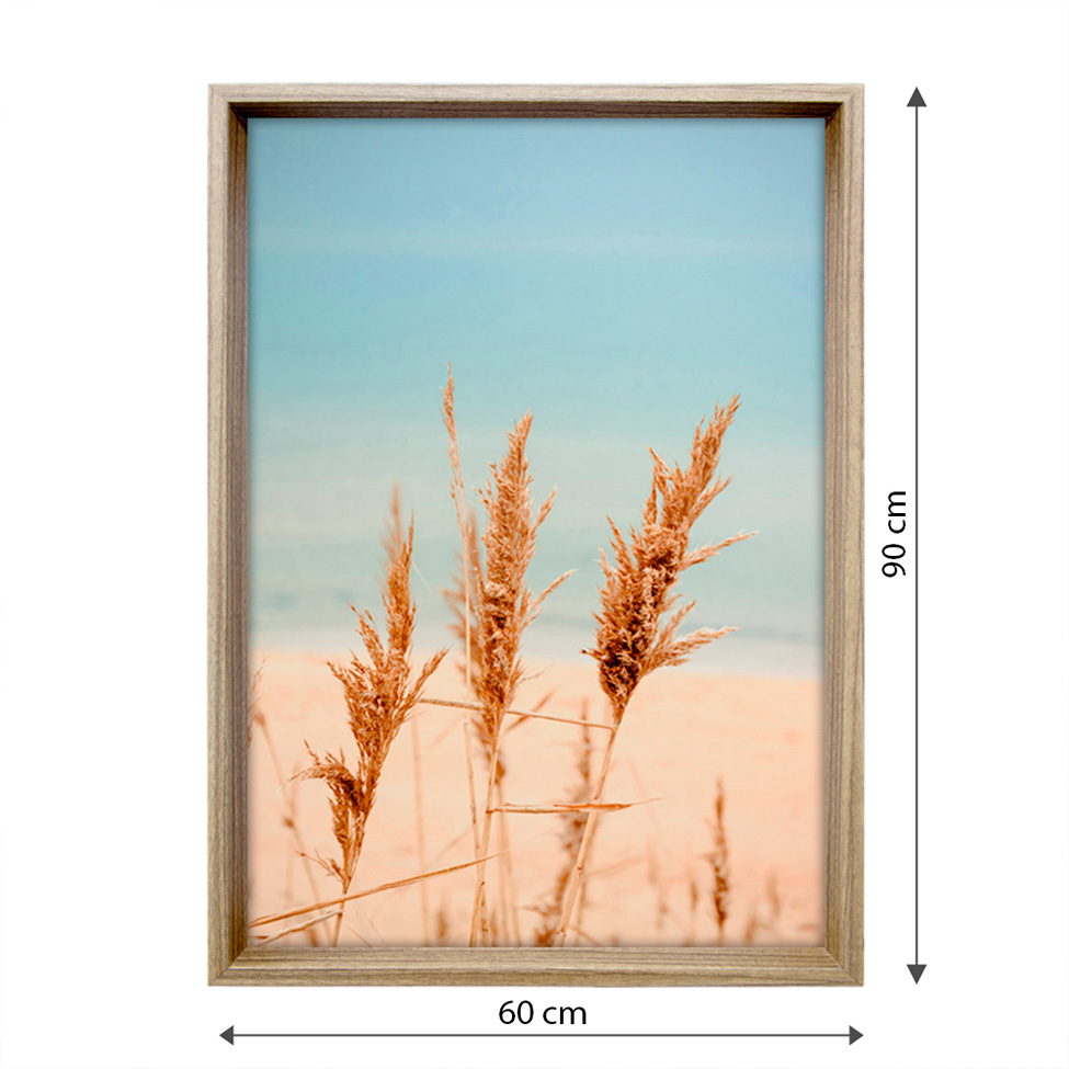 Quadro Natural Pluma II com Vidro Colorido 60x90 cm