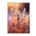 Quadro Romântico Flores I com Vidro Colorido 30x40 cm
