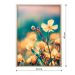 Quadro Romântico Flores III com Vidro Colorido 30x40 cm