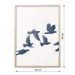 Quadro Romântico Pássaros I sem Vidro Branco e Azul 60x90 cm
