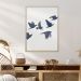 Quadro Romântico Pássaros II sem Vidro Branco e Azul 60x90 cm