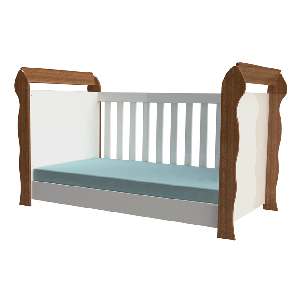 Quarto Infantil Maria 4 PT 5 GV Branco e Amadeirado
