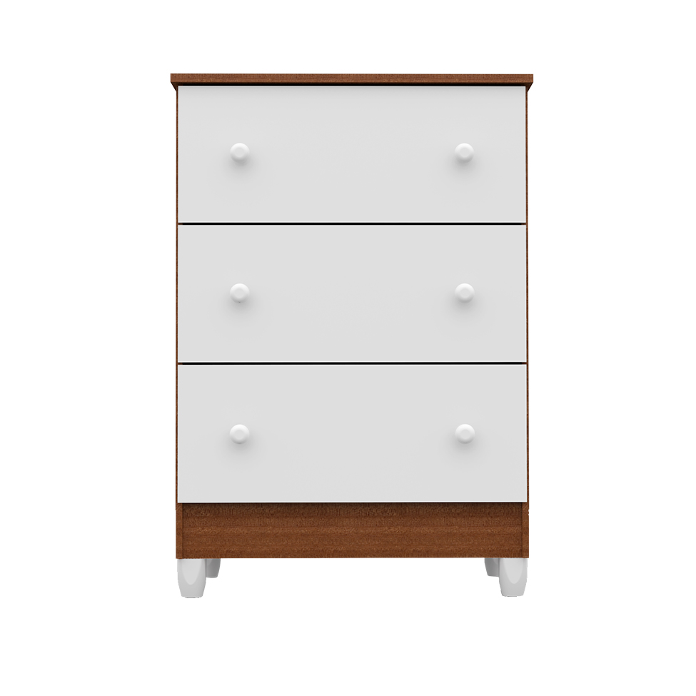 Quarto Infantil Maria I 2 PT 5 GV Branco e Amadeirado