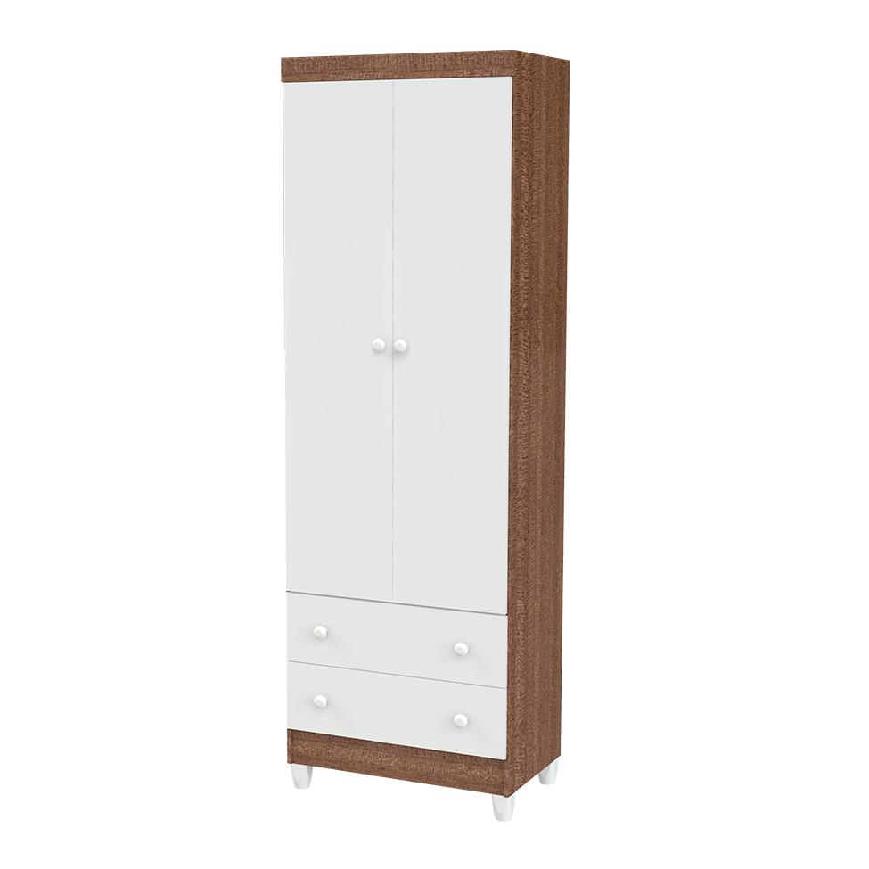 Quarto Infantil Maria I 2 PT 5 GV Branco e Amadeirado