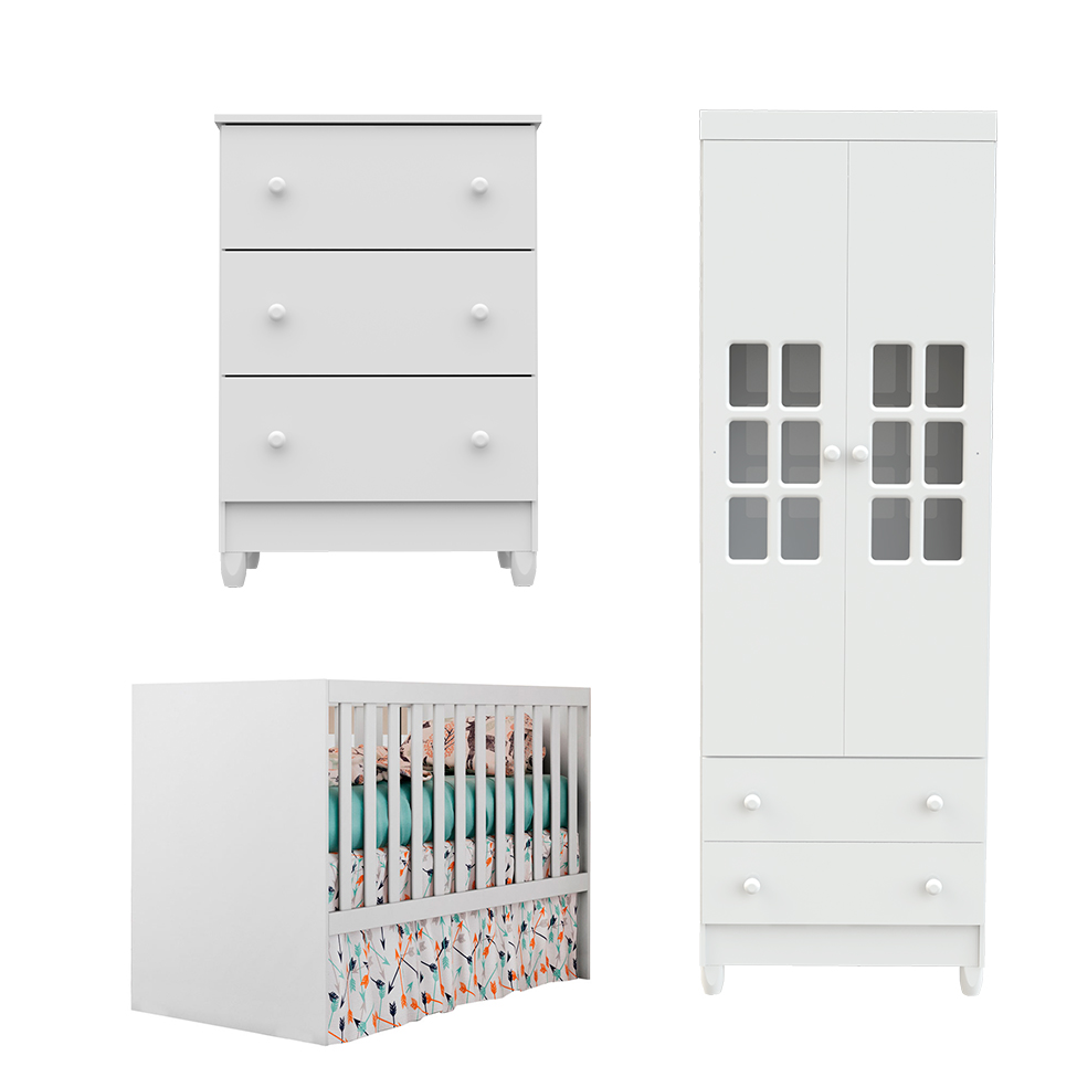 Quarto Infantil Maria II 2 PT 5 GV Branco