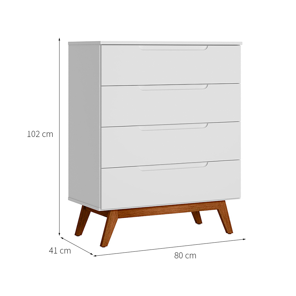 Quarto Infantil Retrô Alpi 3 PT 7 GV Branco