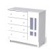 Quarto de Bebê Ariel II Berço Guarda-Roupa Cômoda Branco Infantil