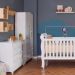 Quarto de Bebê Ariel II Berço Guarda-Roupa Cômoda Branco Infantil