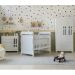 Quarto de Bebê Ariel II Berço Guarda-Roupa Cômoda Branco Infantil