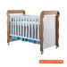 Quarto de Bebê Ariel II Berço Guarda-Roupa Cômoda Branco e Marrom Infantil