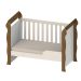 Quarto de Bebê Ariel IV Berço Guarda-Roupa Cômoda Branco e Marrom Infantil
