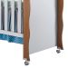 Quarto de Bebê Ariel IV Berço Guarda-Roupa Cômoda Branco e Marrom Infantil
