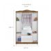 Quarto de Bebê Ariel IV Berço Guarda-Roupa Cômoda Branco e Marrom Infantil