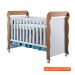 Quarto de Bebê Ariel IV Berço Guarda-Roupa Cômoda Branco e Marrom Infantil
