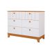Quarto de Bebê Biscoito com Berço Minicama, Guarda-Roupa 4 PT 4 GV e Cômoda 6 GV Branco e Nature
