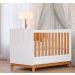 Quarto de Bebê Biscoito com Berço Minicama, Guarda-Roupa 4 PT 4 GV e Cômoda 6 GV Branco e Nature