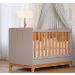 Quarto de Bebê Biscoito com Berço Minicama, Guarda-Roupa 4 PT 4 GV e Cômoda 6 GV Fendi e Nature