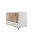 Quarto de Bebê Candy com Berço, Guarda-Roupa 4 PT 4 GV e Cômoda 1 PT 3 GV Branco e Nature