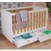 Quarto de Bebê Candy com Berço, Guarda-Roupa 4 PT 4 GV e Cômoda 1 PT 3 GV Branco e Nature