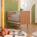 Quarto de Bebê Encanto com Berço 66 cm, Cômoda 4 GV e Guarda-Roupa 2 PT e 2 GV Nogal e Branco
