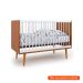 Quarto de Bebê Encanto com Berço 76 cm, Cômoda 4 GV e 2 Cômodas 2 PT Nogal e Branco