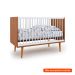 Quarto de Bebê Encanto com Berço 76 cm, Cômoda 4 GV e Cômoda 2 PT Nogal e Branco