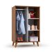 Quarto de Bebê Encanto com Berço 76 cm, Cômoda 4 GV e Cômoda 2 PT Nogal e Branco