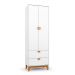 Quarto de Bebê Magia com Berço, Guarda-Roupa e Cômoda 2 Portas 5 Gavetas Branco e Amadeirado
