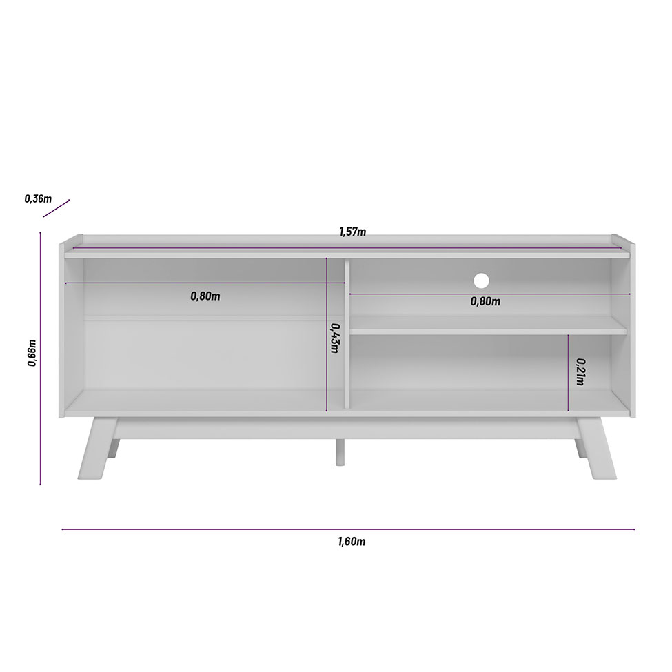 Rack Aurum 1 PT Nature e Off White 160 cm