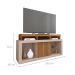 Rack Barcelona Buriti e Fendi 136 cm