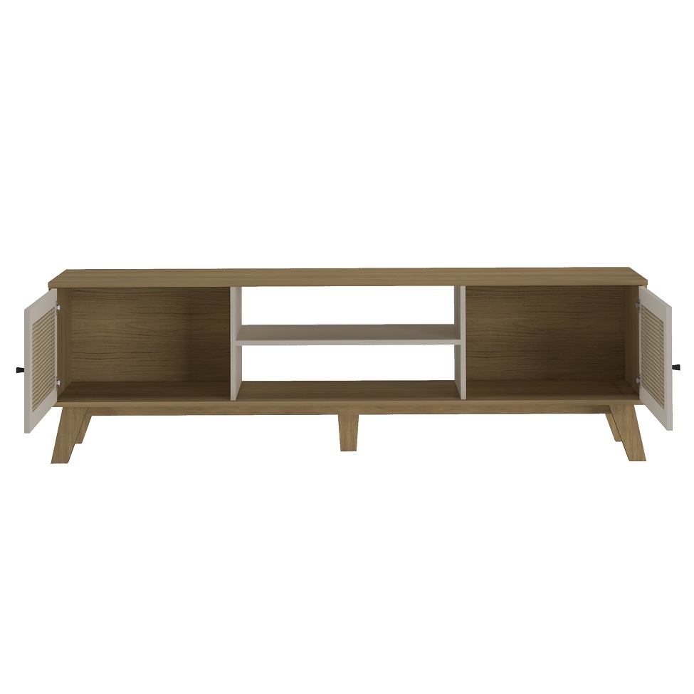 Rack Charlotte 2 PT Carvalho e Off White 180 cm