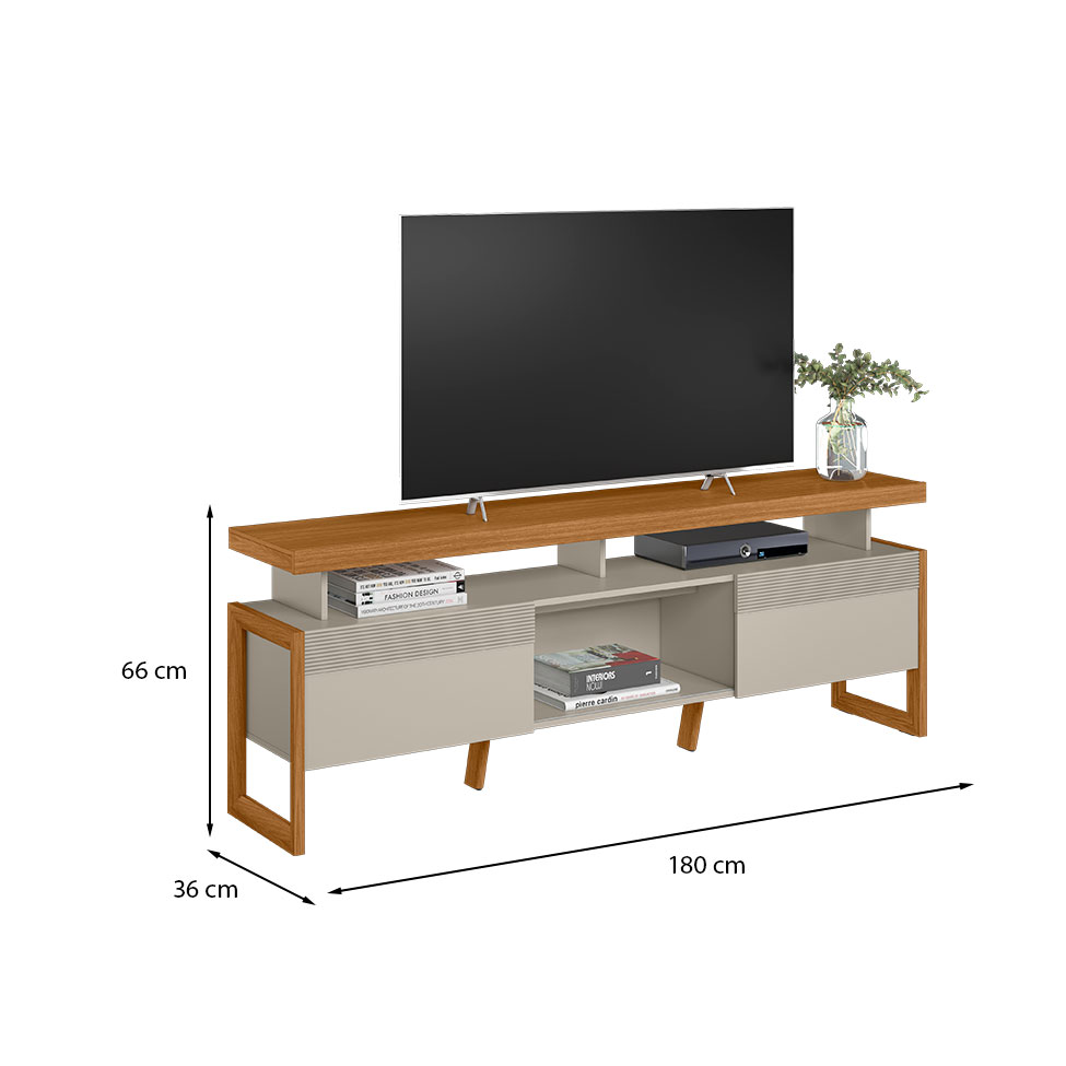 Rack Esmeralda 2 PT Nature e Off White 180 cm