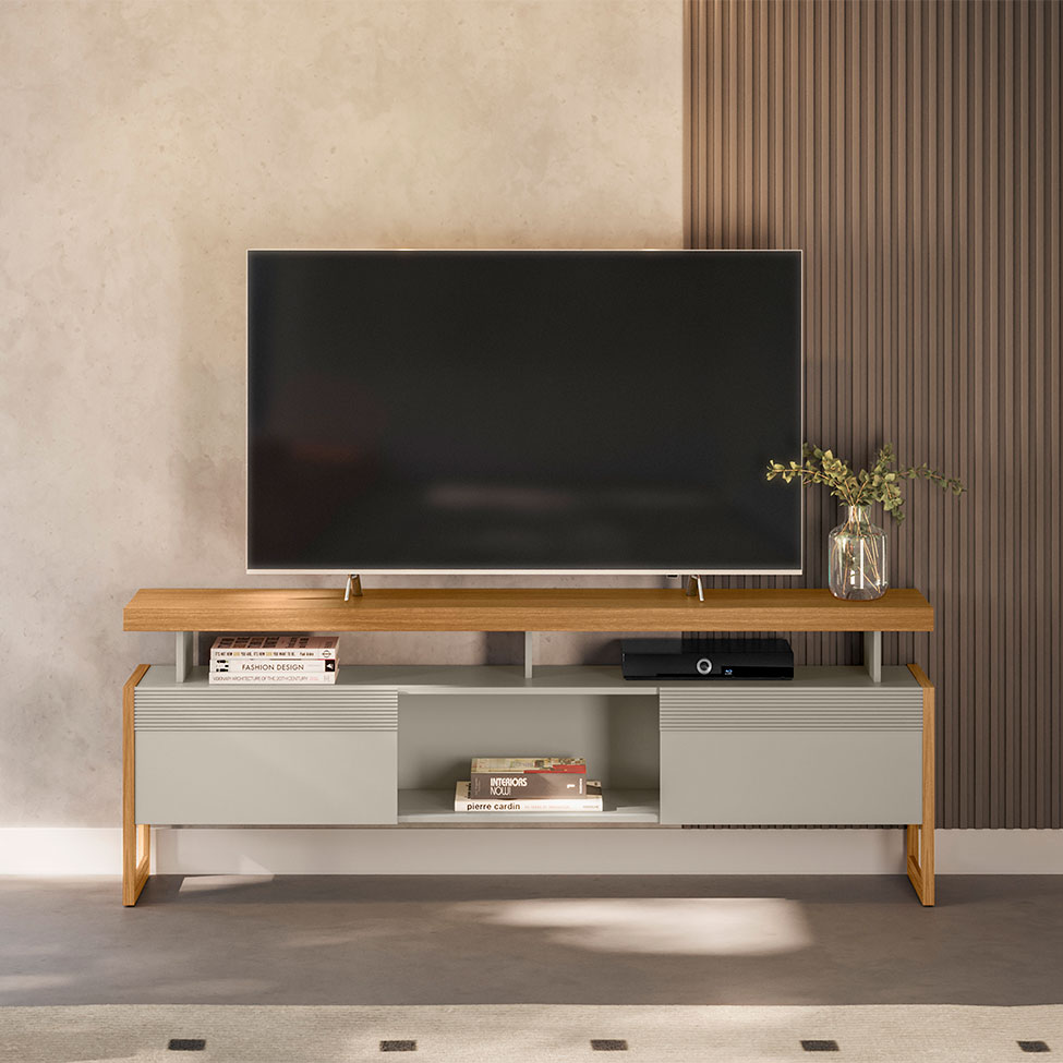 Rack Esmeralda 2 PT Nature e Off White 180 cm